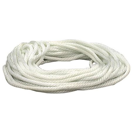 THE LEHIGH GROUP Lehigh Group .19in. X 50ft. White Nylon Solid Braid Rope  N650W N650W